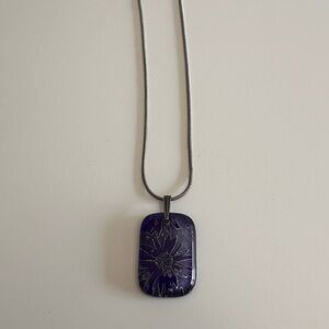 Handmade glass pendant necklace